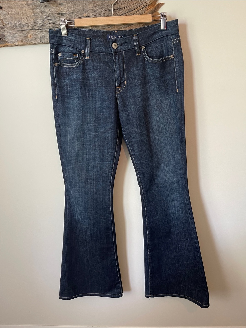 Vintage Fidelity Denim Dark Blue Bootcut Jeans